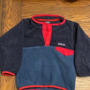 Patagonia Navy and Red Kids Sweatshirt